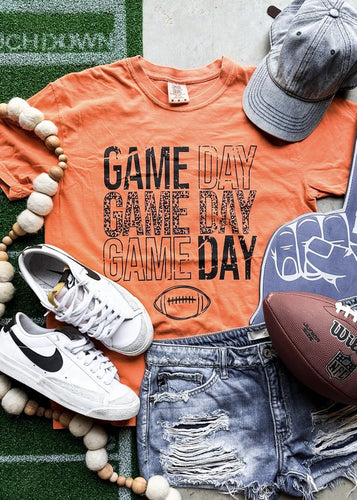 Game Day Stacked Leopard Tee