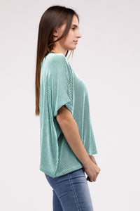 Ribbed Striped Oversized Top-5 colors-$19!