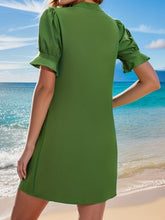 Notched Flounce Sleeve Mini Dress-4 colors-$19!