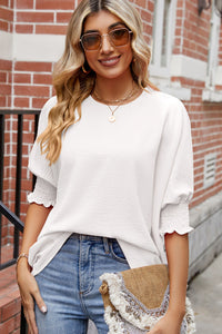 Smocked Sleeve Top-$19 Deal (6 colors)