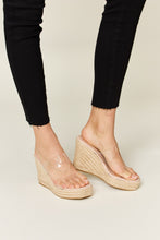 Clear Strap Espadrille  Wedge Sandals
