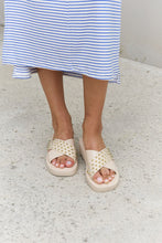 Studded Strap Sandals in Cream