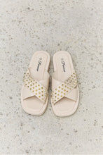 Studded Strap Sandals in Cream